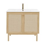 Swiss Madison Classe 36" Freestanding Bathroom Vanity - Natural Oak with White Sink Top - SM-BV663NO