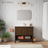 Swiss Madison Chateau 36" Freestanding Bathroom Vanity Cabinet without Top - Brown Oak - SM-BV0602BO-C