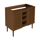 Swiss Madison Bron 36" Freestanding Bathroom Vanity Cabinet without Top - Brown Oak - SM-BV6202BO-C
