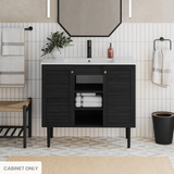 Swiss Madison Bron 36" Freestanding Bathroom Vanity Cabinet without Top - Black Oak - SM-BV6202AO-C