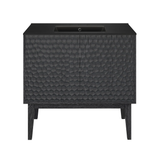 Swiss Madison Bosse 36" Freestanding Bathroom Vanity - Black Oak with Black 3-Hole Widespread Sink Top - SM-BV8802AO-3MB