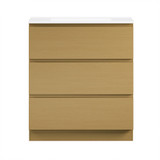 Swiss Madison Liberte 30" Freestanding Bathroom Vanity - Natural Oak with White Sink Top - SM-BV7807NO Swiss Madison Liberte 30" Freestanding Bathroom Vanity - Natural Oak with White Sink Top - SM-BV7807NO