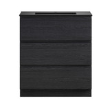Swiss Madison Liberte 30" Freestanding Bathroom Vanity - Black Oak with Black Sink Top - SM-BV7808AO Swiss Madison Liberte 30" Freestanding Bathroom Vanity - Black Oak with Black Sink Top - SM-BV7808AO