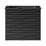 Swiss Madison Cascade 24" Wall-Mounted Bathroom Vanity - Black Oak with Black Sink Top - SM-BV8601AO-MB