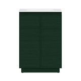 Swiss Madison St. Tropez 24" Freestanding Bathroom Vanity - Green Oak with White 3-Hole Widespread Sink Top - SM-BV0801GA-3W