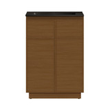 Swiss Madison St. Tropez 24" Freestanding Bathroom Vanity - Brown Oak with Black Sink Top - SM-BV0801BO-MB