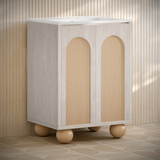 Swiss Madison Plaisir II 24" Freestanding Bathroom Vanity - White Oak with White 3-Hole Widespread Sink Top - SM-BV0701WO-3W