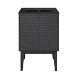 Swiss Madison Bosse 24" Freestanding Bathroom Vanity - Black Oak with Black 3-Hole Centerset Sink Top - SM-BV8801AO-3MB
