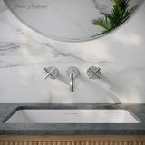 Swiss Madison Ivy 8" Widespread Double Cross-Handle Wall Mount Bathroom Faucet - Polished Chrome - SM-BF62CH