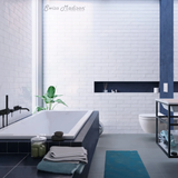 Swiss Madison Voltaire 60" x 36" Reversible Drain Soaking Drop-in Bathtub - Glossy White with Integrated Overflow, Drain Included - SM-DB0516GW