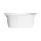 Swiss Madison Cascade 66" Double Slipper Soaking Freestanding Bathtub - Glossy White, Drain Included - SM-FB8601GW
