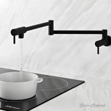 Swiss Madison  Ivy Retractable Wall-Mounted Pot Filler - Matte Black - SM-KF0901MB
