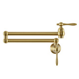 Swiss Madison Plaisir Retractable Wall Mount Pot Filler Faucet - Brushed Gold - SM-KF0701BG