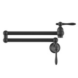 Swiss Madison  Plaisir Retractable Wall Mount Pot Filler Faucet - Matte Black - SM-KF0701MB