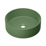 Swiss Madison Lisse 14.5" Concrete Round Vessel Sink - Matte Royal Green - SM-VSC110RR