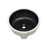 Swiss Madison Monaco 16" Ceramic Undermount Bathroom Sink - Matte Black - SM-UM1002MB