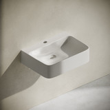 Swiss Madison  St. Tropez 17" Rectangle Wall-Mounted Sink - Glossy White - SM-WS0810GW