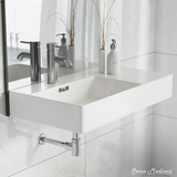 Swiss Madison  St. Tropez 30" Rectangle Wall-Mounted Sink with Left Side Faucet Mount - SM-WS400
