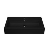 Swiss Madison Voltaire 32" Rectangle Wall-Mounted Sink - Matte Black - SM-WS292MB