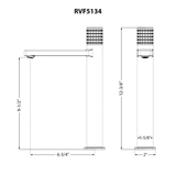 Ruvati Emilio Tall Vessel Single Handle Bathroom Faucet Modern Transitional in Brushed Nickel - RVF5134BN