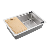 Ruvati 31-inch Undermount Workstation 16 Gauge Stainless Steel Kitchen Sink Single Bowl - RVM5231