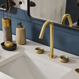 Ruvati Chrono Two Handle Watch Mechanism Luxury Widespread Bathroom Faucet in Brushed Gold- RVF5234SG