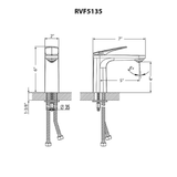 Ruvati Este Single Handle Modern Bathroom Vanity Faucet in Brushed Nickel - RVF5135BN