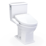 TOTO® WASHLET®+ Connelly® Two-Piece Elongated Dual Flush 1.28 and 0.9 GPF Toilet and WASHLET S2 Bidet Seat, Cotton White - MW4943346CEMFG#01