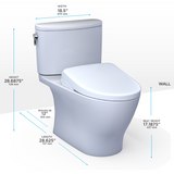 TOTO® WASHLET®+ Nexus® Two-Piece Elongated 1.28 GPF Toilet with S2 Bidet Seat, Cotton White - MW4423346CEFG#01