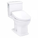 TOTO® WASHLET®+  Connelly® Two-Piece Elongated Dual Flush 1.28 and 0.9 GPF Toilet and WASHLET S5 Bidet Seat, Cotton White - MW4943446CEMFG#01