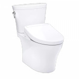 TOTO® WASHLET®+ Aquia IV® Arc Two-Piece Elongated Dual Flush 1.28 and 0.9 GPF Toilet with S5 Bidet Seat, Cotton White - MW4483446CEMFGN#01
