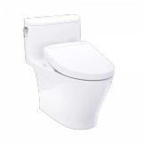 TOTO® WASHLET®+ Nexus® 1G® One-Piece Elongated 1.0 GPF Toilet and WASHLET S5 Bidet Seat, Cotton White - MW6423446CUFG#01