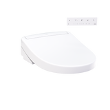 TOTO® WASHLET® S5 Electronic Bidet Toilet Seat with Instantaneous Water Heating, PREMIST and EWATER+ Wand Cleaning, Round, Cotton White - SW3445#01