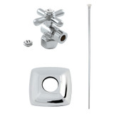 Kingston Brass Gehry Plumbing Toilet Trim Kit with Flange, Polished Chrome -  KTK110P1
