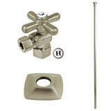 Kingston Brass Gehry Plumbing Toilet Trim Kit with Flange, Brushed Nickel -  KTK110P8