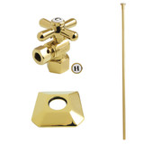 Kingston Brass Trapeze Plumbing Toilet Trim Kit with Flange, Polished Brass -  KTK130P2