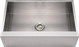Whitehaus WHNCMAP3321 33" Noah Commercial Single Bowl Front Apron Kitchen Sink - Brushed Stainless Steel