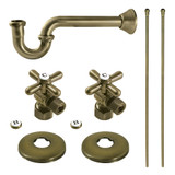 Kingston Brass Trimscape Traditional Plumbing Supply Kit Combo, Antique Brass -  KPK303