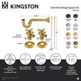 Kingston Brass Trimscape Traditional Plumbing Supply Kit Combo, Antique Brass -  KPK303