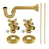 Kingston Brass Trimscape Traditional Plumbing Supply Kit Combo, Brushed Brass -  KPK307
