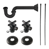 Kingston Brass Trimscape Traditional Plumbing Supply Kit Combo, Matte Black -  KPK300