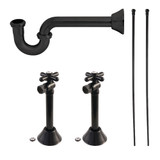 Kingston Brass Trimscape Traditional Plumbing Supply Kit Combo, Matte Black -  KPK800