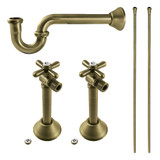 Kingston Brass Trimscape Traditional Plumbing Supply Kit Combo, Antique Brass -  KPK803
