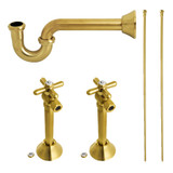 Kingston Brass Trimscape Traditional Plumbing Supply Kit Combo, Brushed Brass -  KPK807