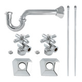 Kingston Brass Trapeze Modern Plumbing Sink Trim Kit with P-Trap, Polished Chrome -  KPK130P1