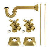 Kingston Brass Trapeze Modern Plumbing Sink Trim Kit with P-Trap, Brushed Brass -  KPK130P7