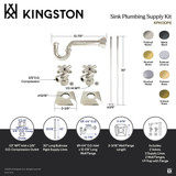 Kingston Brass Trapeze Modern Plumbing Sink Trim Kit with P-Trap, Matte Black -  KPK130P0