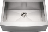 Whitehaus WHNCMAP3021 30" Noah Commercial Single Bowl Apron Kitchen Sink with Arched Front - Brushed Stainless Steel