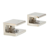 Kingston Brass Levitas Glass Shelf Clamp, Polished Nickel - BAB1016