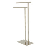 Kingston Brass Edenscape 32-7/16" Freestanding Pedestal 2-Tier L-Shape Towel Rack, Polished Nickel - SCC6036